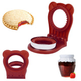 Sandwich Cutter Mold Manual Cake Bread Cutter Sealer Tool Round for Kitchen Cooking Red