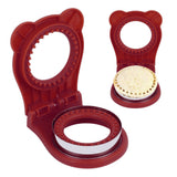Sandwich Cutter Mold Manual Cake Bread Cutter Sealer Tool Round for Kitchen Cooking Red - Extra Image