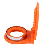 Sandwich Cutter Mold Manual Cake Bread Cutter Sealer Tool Round for Kitchen Cooking Orange - Rear View