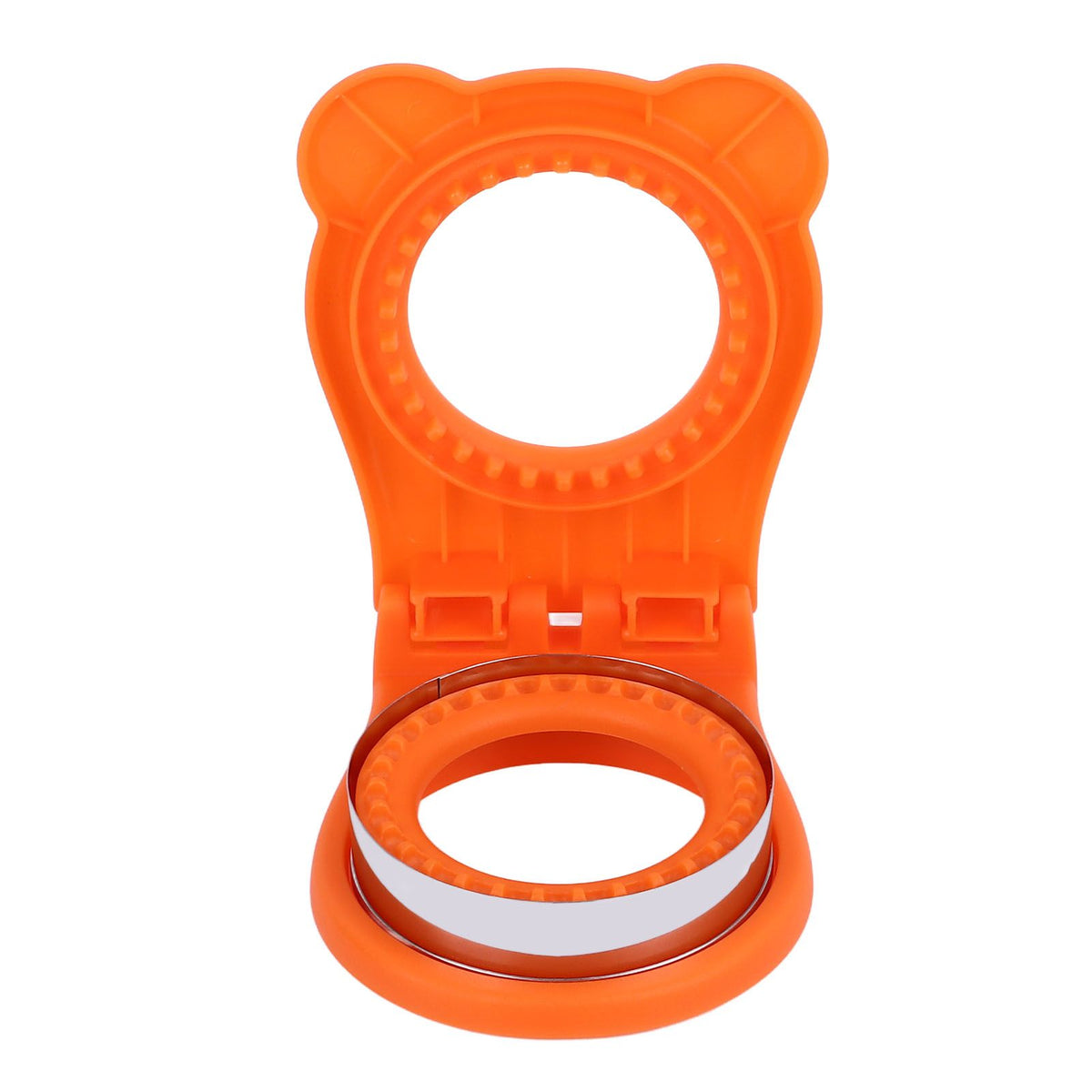 Sandwich Cutter Mold Manual Cake Bread Cutter Sealer Tool Round for Kitchen Cooking Orange