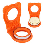 Sandwich Cutter Mold Manual Cake Bread Cutter Sealer Tool Round for Kitchen Cooking Orange