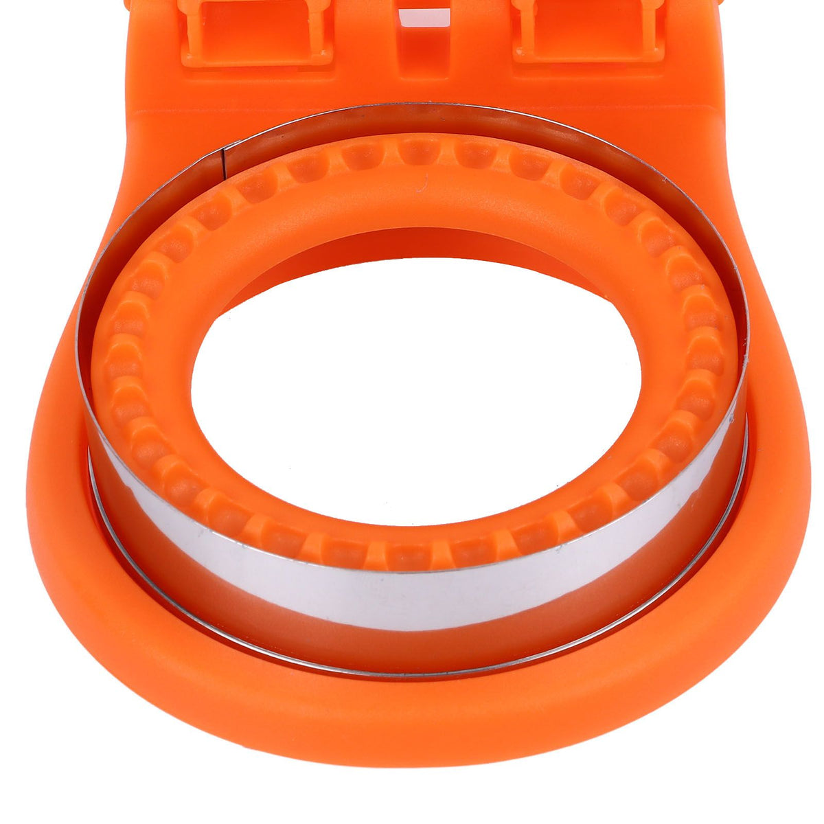 Sandwich Cutter Mold Manual Cake Bread Cutter Sealer Tool Round for Kitchen Cooking Orange