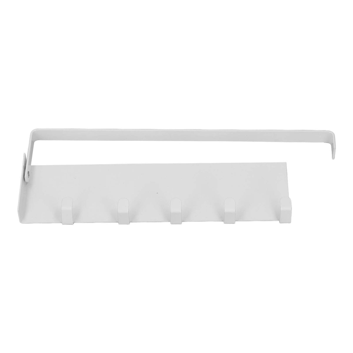Refrigerator Side Rack Multipurpose Foldable Large Capacity Magnetic Spice Rack for Refrigerator with Hooks White