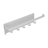 Refrigerator Side Rack Multipurpose Foldable Large Capacity Magnetic Spice Rack for Refrigerator with Hooks White - Low Angle