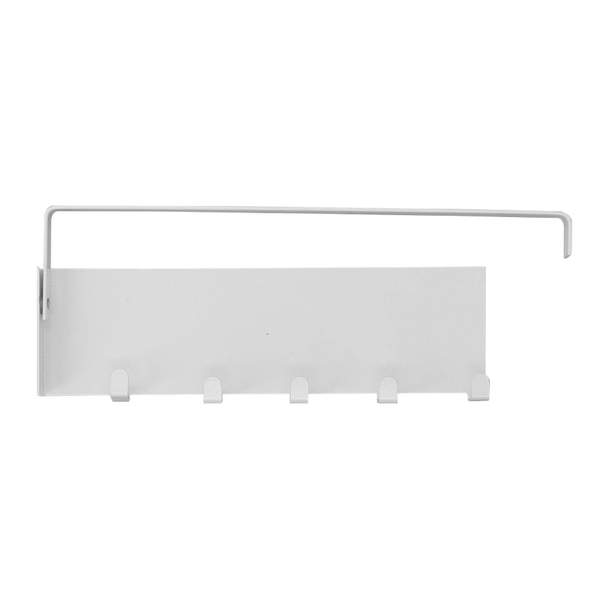 Refrigerator Side Rack Multipurpose Foldable Large Capacity Magnetic Spice Rack for Refrigerator with Hooks White