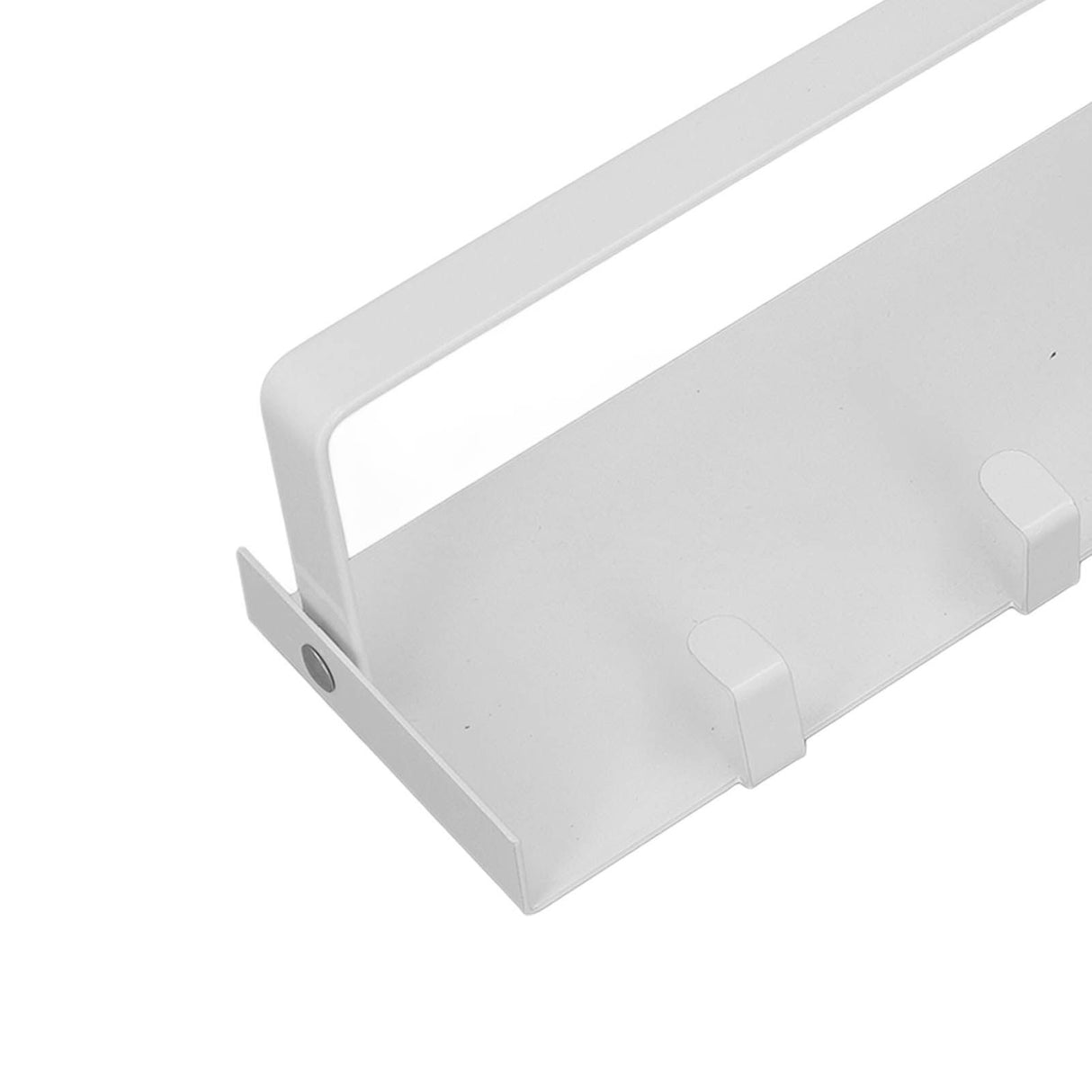 Refrigerator Side Rack Multipurpose Foldable Large Capacity Magnetic Spice Rack for Refrigerator with Hooks White