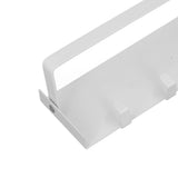 Refrigerator Side Rack Multipurpose Foldable Large Capacity Magnetic Spice Rack for Refrigerator with Hooks White - Extra Image