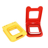2 Pcs Red and Yellow Square Sandwich Cutter Stainless Steels Sandwich Cutters Set Sandwich Cutting Mold - Front View