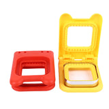 2 Pcs Red and Yellow Square Sandwich Cutter Stainless Steels Sandwich Cutters Set Sandwich Cutting Mold - Extra Image