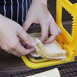 2 Pcs Red and Yellow Square Sandwich Cutter Stainless Steels Sandwich Cutters Set Sandwich Cutting Mold - Extra Image