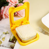 2 Pcs Red and Yellow Square Sandwich Cutter Stainless Steels Sandwich Cutters Set Sandwich Cutting Mold