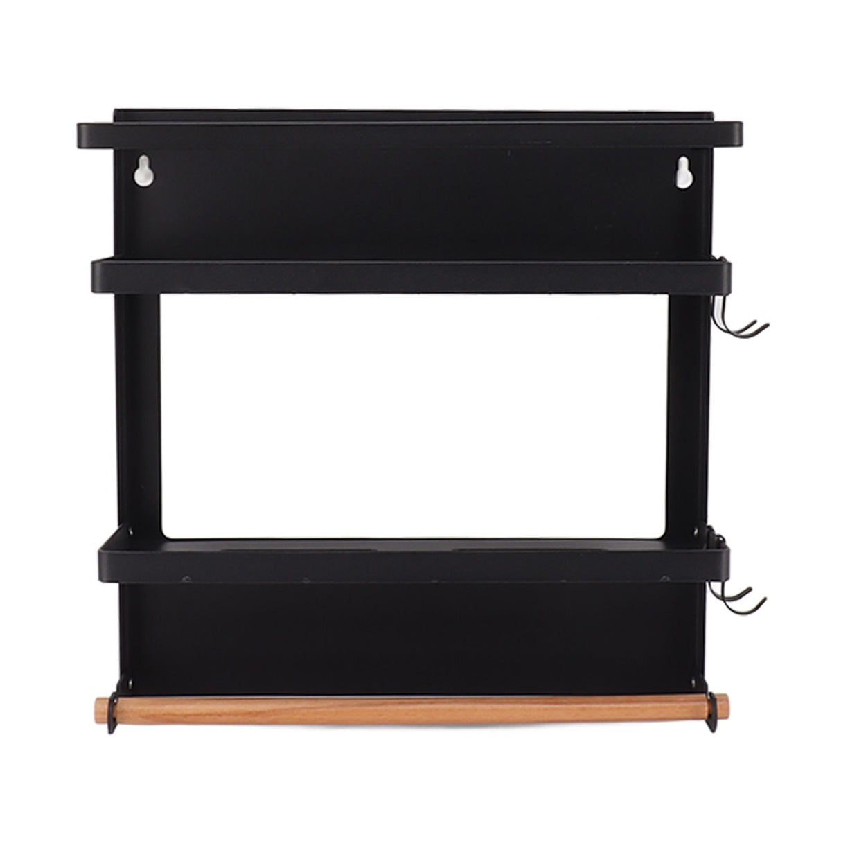 Magnetic Fridge Spice Rack Foldable Multifunctional Adjustable Durable Refrigerator Side Shelf for Kitchen 11.8in Double Tier