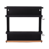 Magnetic Fridge Spice Rack Foldable Multifunctional Adjustable Durable Refrigerator Side Shelf for Kitchen 11.8in Double Tier