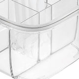 Seasoning Box 4 Compartments Transparent Window Strong PET Seasoning Jar with 4 Spoons for Home Kitchen Cooking White