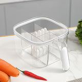 Seasoning Box 4 Compartments Transparent Window Strong PET Seasoning Jar with 4 Spoons for Home Kitchen Cooking White - Extra Image