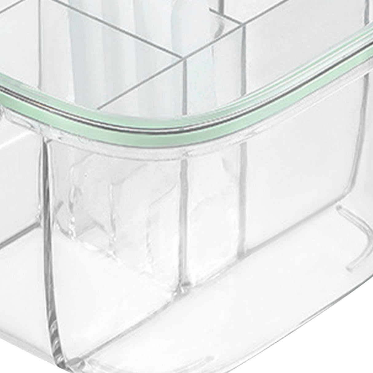 Seasoning Box 4 Compartments Transparent Window Strong PET Seasoning Jar with 4 Spoons for Home Kitchen Cooking Light Green