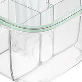 Seasoning Box 4 Compartments Transparent Window Strong PET Seasoning Jar with 4 Spoons for Home Kitchen Cooking Light Green