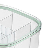 Seasoning Box 4 Compartments Transparent Window Strong PET Seasoning Jar with 4 Spoons for Home Kitchen Cooking Light Green - Extra Image