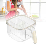 Seasoning Box 4 Compartments Transparent Window Strong PET Seasoning Jar with 4 Spoons for Home Kitchen Cooking Milk Yellow