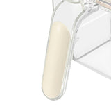 Seasoning Box 4 Compartments Transparent Window Strong PET Seasoning Jar with 4 Spoons for Home Kitchen Cooking Milk Yellow