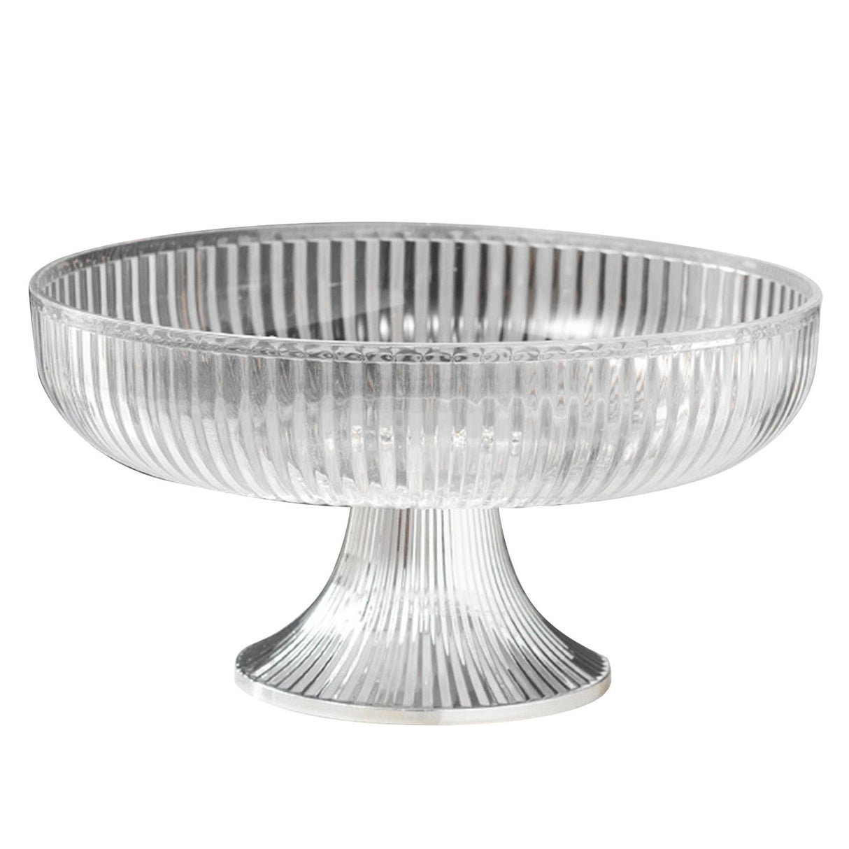 Fruit Plate Multifunctional Plastic Stylish Space Saving Decorative Snack Bowl for Candy Nuts Transparent
