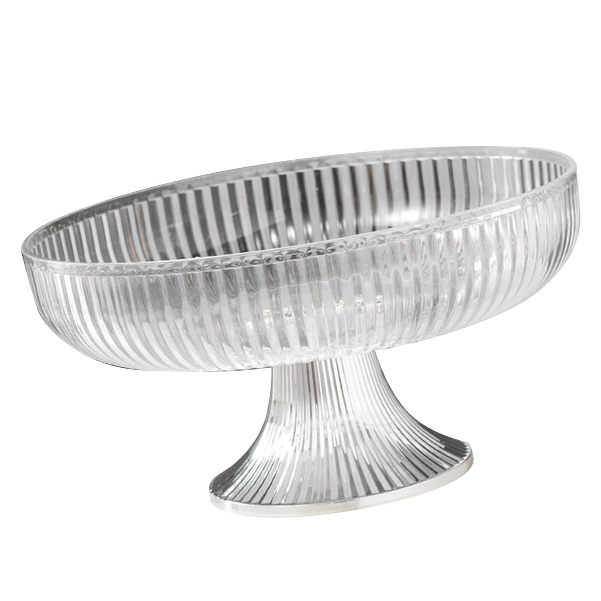 Fruit Plate Multifunctional Plastic Stylish Space Saving Decorative Snack Bowl for Candy Nuts Transparent