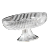 Fruit Plate Multifunctional Plastic Stylish Space Saving Decorative Snack Bowl for Candy Nuts Transparent - Front View