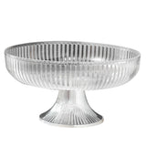 Fruit Plate Multifunctional Plastic Stylish Space Saving Decorative Snack Bowl for Candy Nuts Transparent - Top-Down View