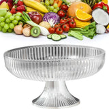 Fruit Plate Multifunctional Plastic Stylish Space Saving Decorative Snack Bowl for Candy Nuts Transparent