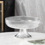 Fruit Plate Multifunctional Plastic Stylish Space Saving Decorative Snack Bowl for Candy Nuts Transparent
