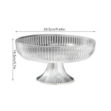 Fruit Plate Multifunctional Plastic Stylish Space Saving Decorative Snack Bowl for Candy Nuts Transparent