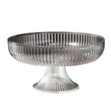 Fruit Plate Multifunctional Plastic Stylish Space Saving Decorative Snack Bowl for Candy Nuts Silver Gray