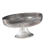 Fruit Plate Multifunctional Plastic Stylish Space Saving Decorative Snack Bowl for Candy Nuts Silver Gray
