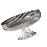 Fruit Plate Multifunctional Plastic Stylish Space Saving Decorative Snack Bowl for Candy Nuts Silver Gray