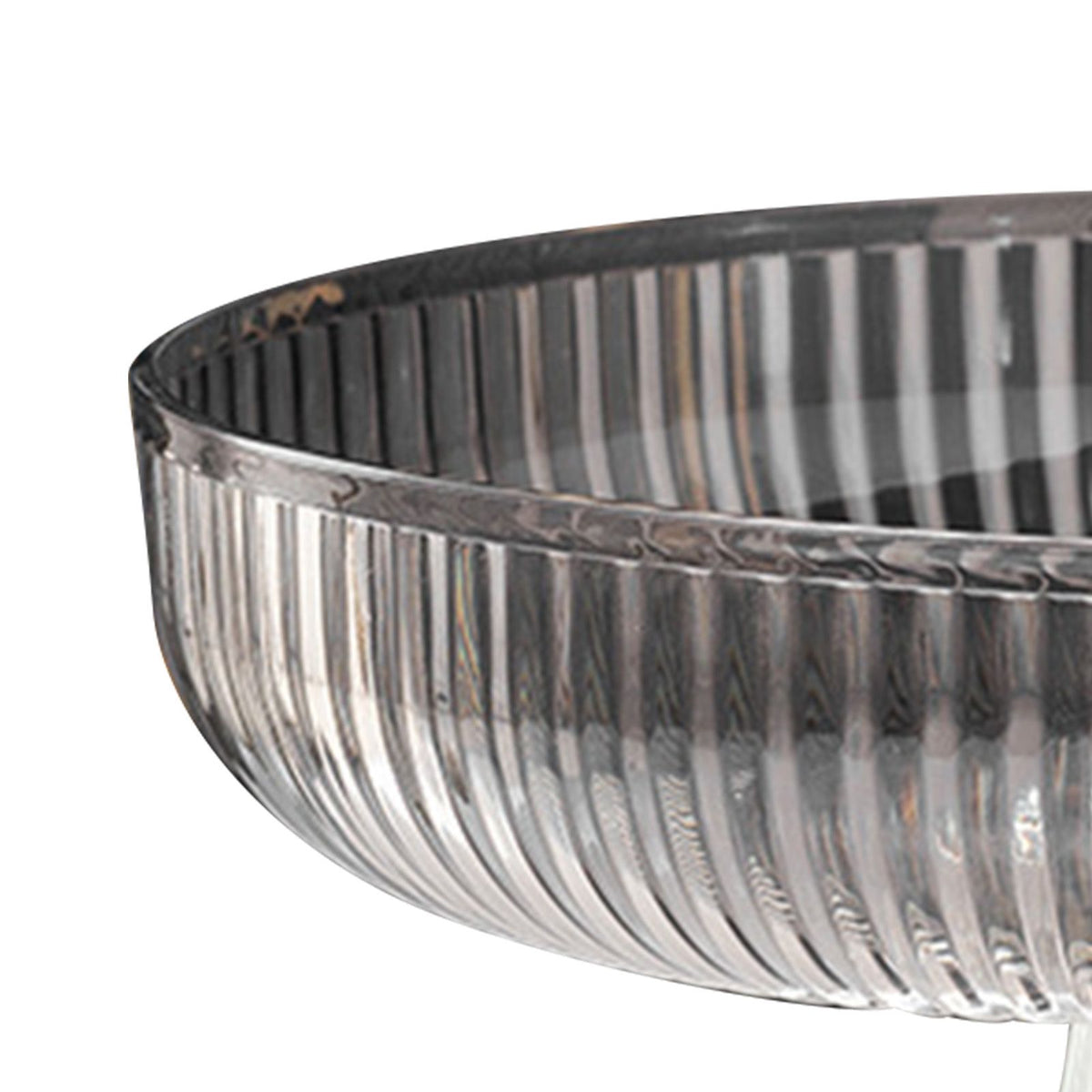Fruit Plate Multifunctional Plastic Stylish Space Saving Decorative Snack Bowl for Candy Nuts Silver Gray