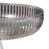 Fruit Plate Multifunctional Plastic Stylish Space Saving Decorative Snack Bowl for Candy Nuts Silver Gray