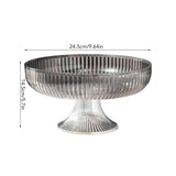 Fruit Plate Multifunctional Plastic Stylish Space Saving Decorative Snack Bowl for Candy Nuts Silver Gray