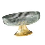 Fruit Plate Multifunctional Plastic Stylish Space Saving Decorative Snack Bowl for Candy Nuts Fruit Green - Front View