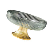 Fruit Plate Multifunctional Plastic Stylish Space Saving Decorative Snack Bowl for Candy Nuts Fruit Green - Top-Down View