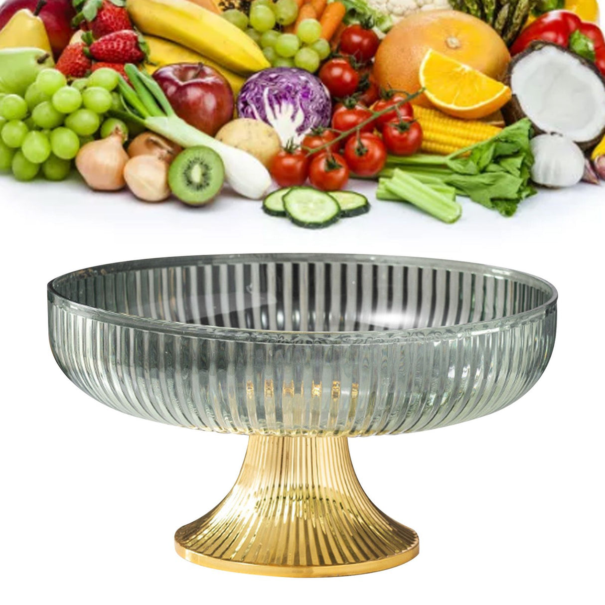 Fruit Plate Multifunctional Plastic Stylish Space Saving Decorative Snack Bowl for Candy Nuts Fruit Green
