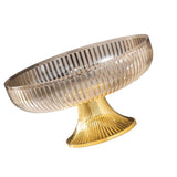 Fruit Plate Multifunctional Plastic Stylish Space Saving Decorative Snack Bowl for Candy Nuts Amber - Top-Down View