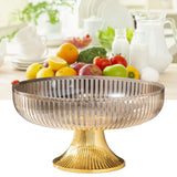 Fruit Plate Multifunctional Plastic Stylish Space Saving Decorative Snack Bowl for Candy Nuts Amber