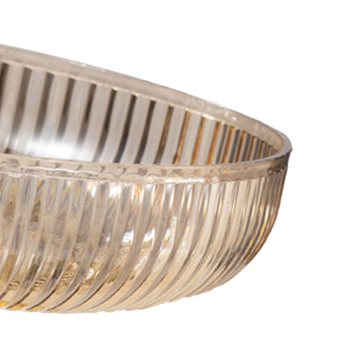 Fruit Plate Multifunctional Plastic Stylish Space Saving Decorative Snack Bowl for Candy Nuts Amber