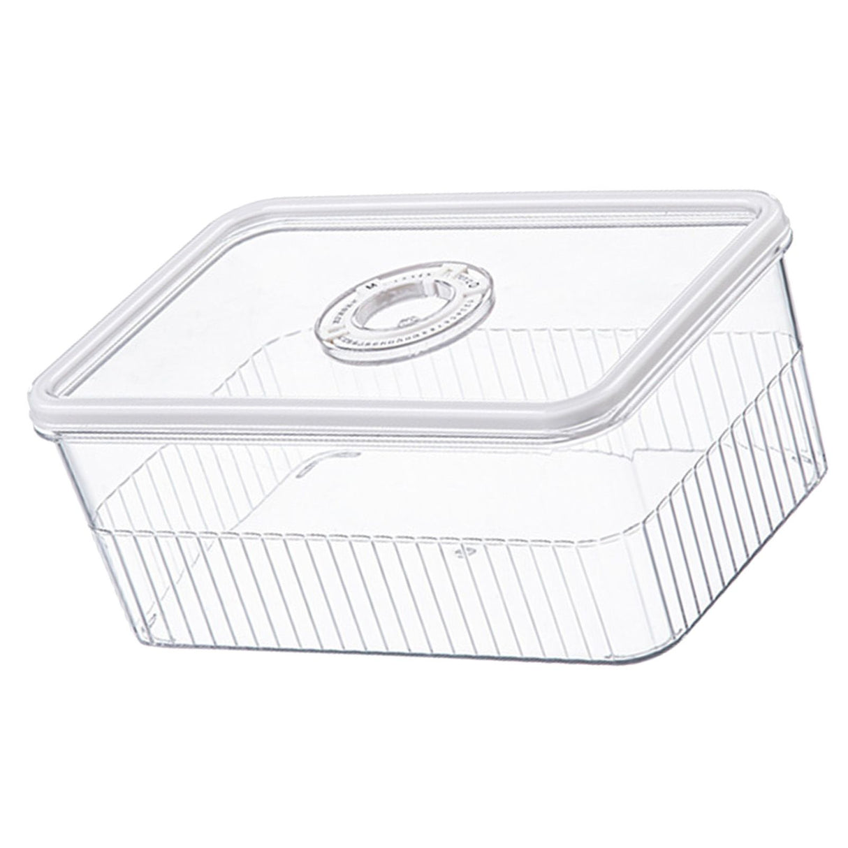 Refrigerator Storage Box with Lids Plastic Transparent Sealed Fridge Food Storage Containers for Fruits Vegetables M