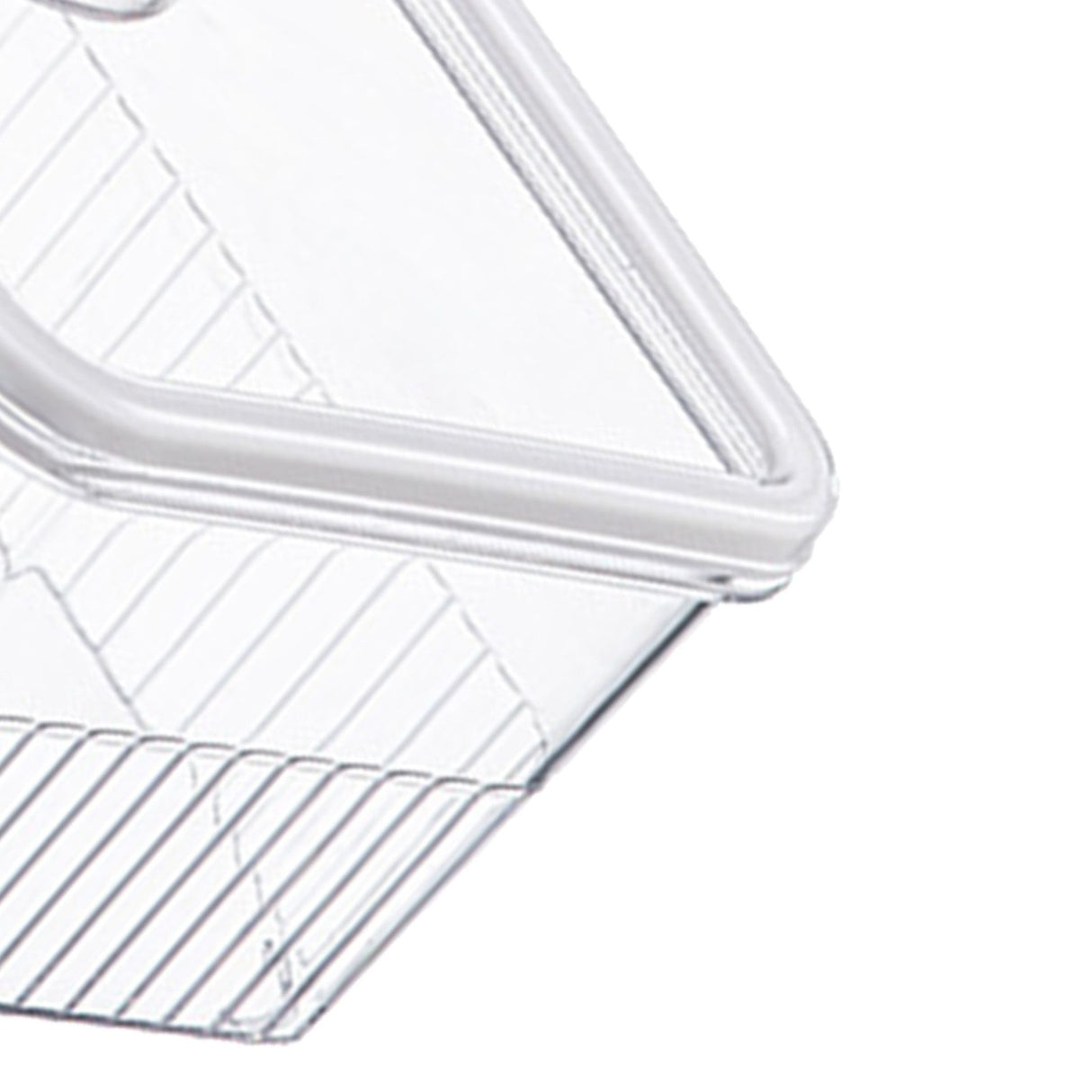 Refrigerator Storage Box with Lids Plastic Transparent Sealed Fridge Food Storage Containers for Fruits Vegetables M