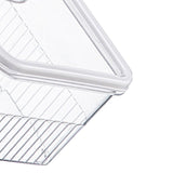 Refrigerator Storage Box with Lids Plastic Transparent Sealed Fridge Food Storage Containers for Fruits Vegetables M - Close-Up Angle