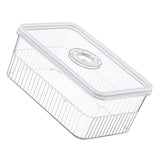 Refrigerator Storage Box with Lids Plastic Transparent Sealed Fridge Food Storage Containers for Fruits Vegetables M - Extra Image