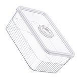 Refrigerator Storage Box with Lids Plastic Transparent Sealed Fridge Food Storage Containers for Fruits Vegetables M
