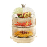 Dust Proof Food Storage Box Multi Functional Sealed Food Storage Container for Summer 3 Layers