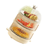 Dust Proof Food Storage Box Multi Functional Sealed Food Storage Container for Summer 3 Layers